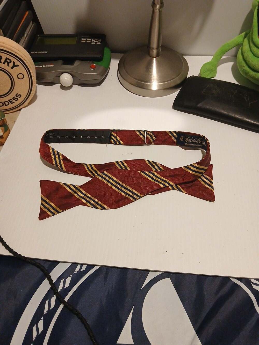 Brooks Brothers Silk Bow Tie Size Adjustable Red Striped
